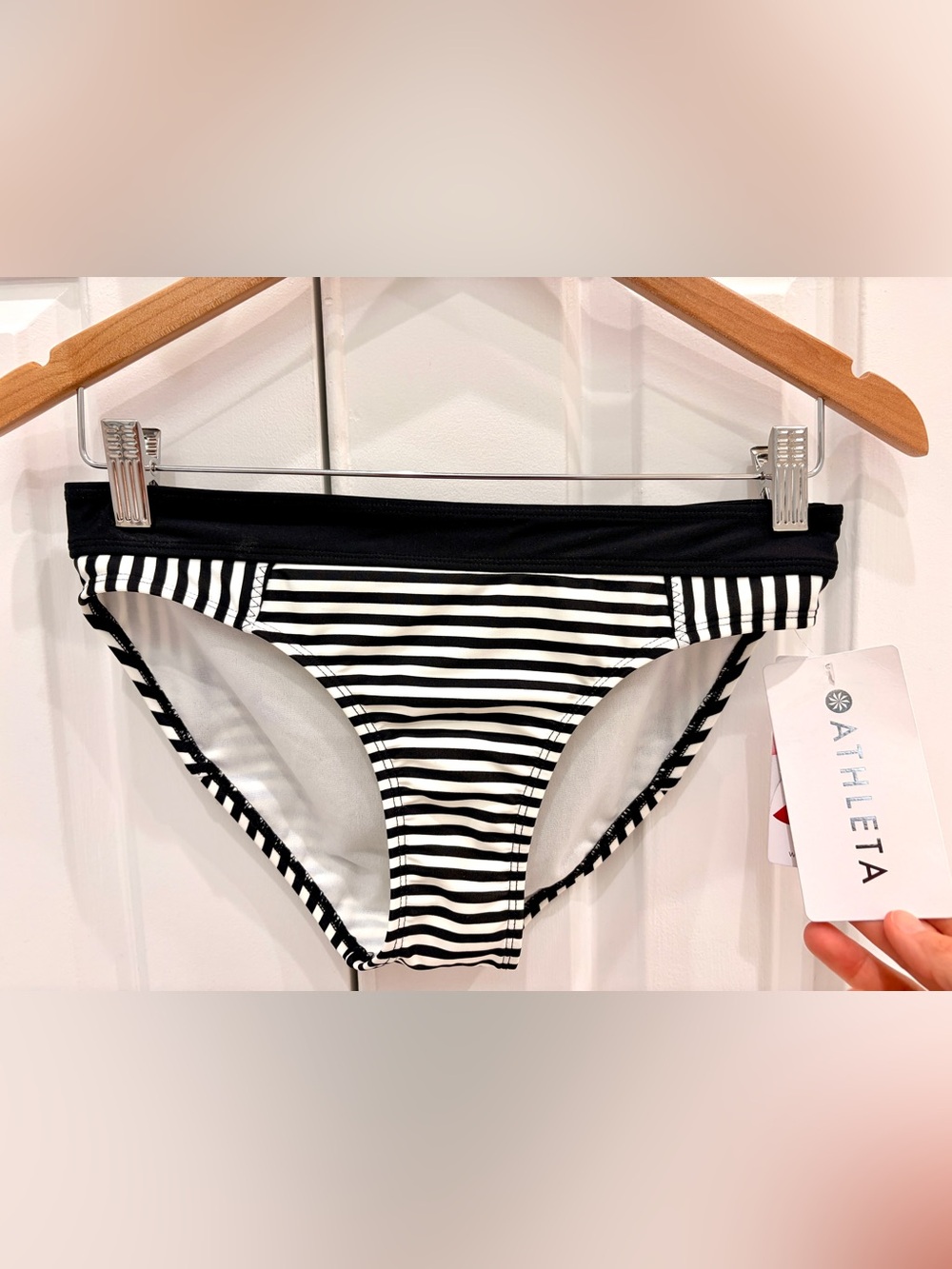 NWT Athleta Montauk Stripe Swim Bottom size small